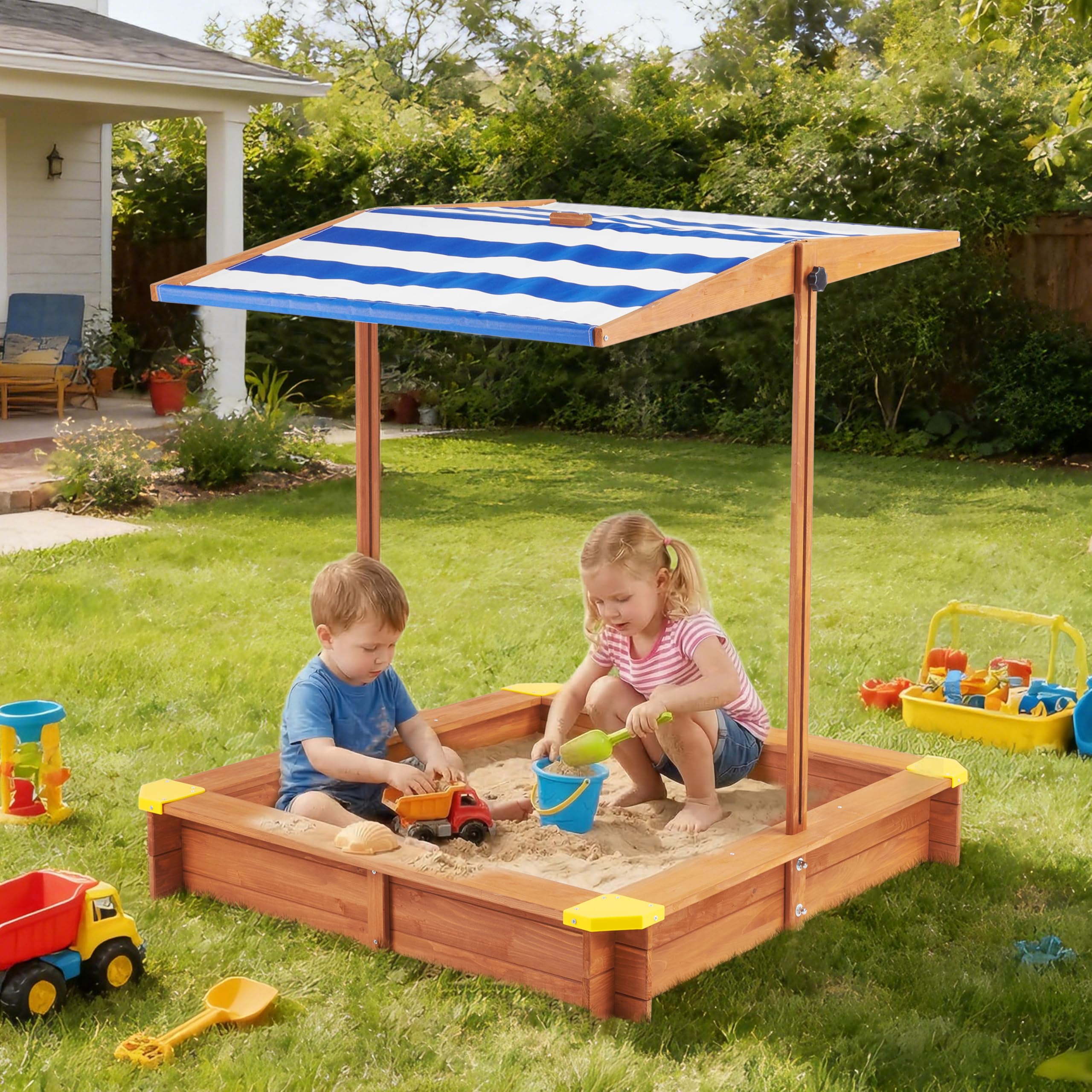 Kids Sandbox with Cover, 46.5
